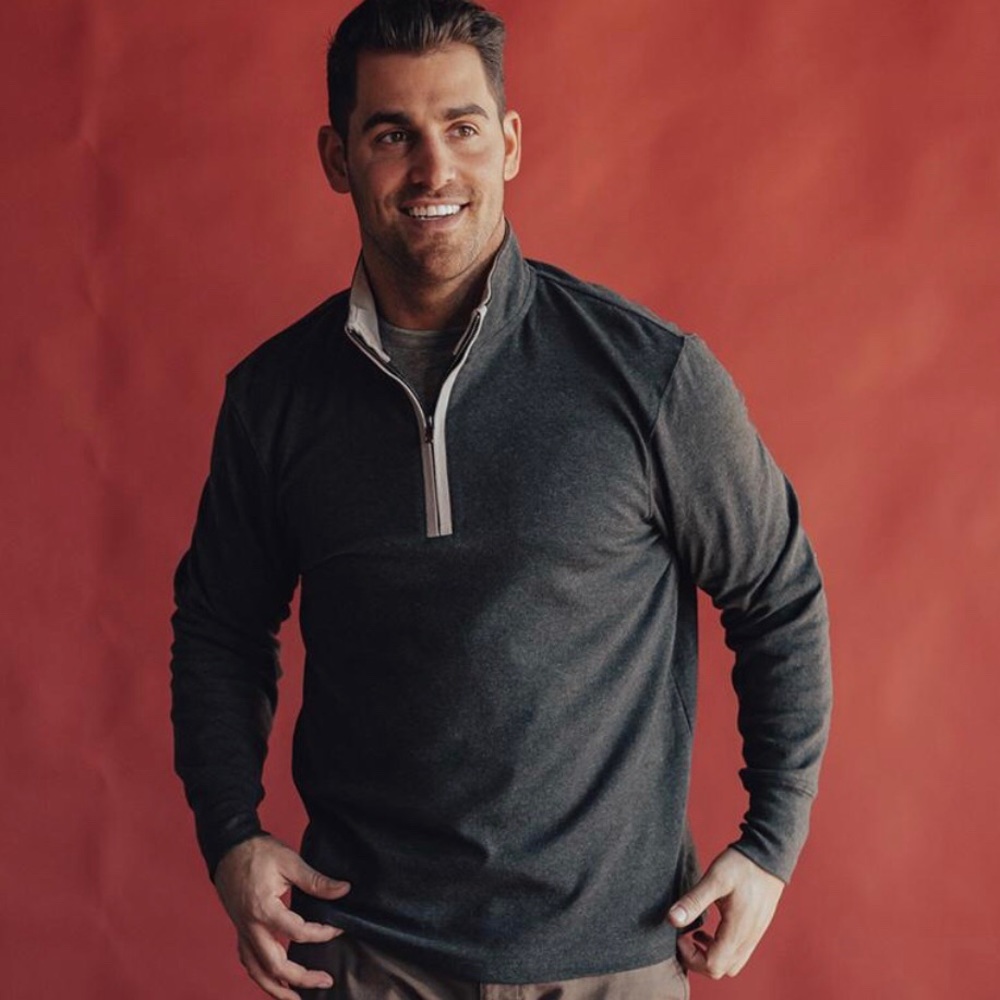 The Normal Brand Puremeso 1/4th Zip Charcoal